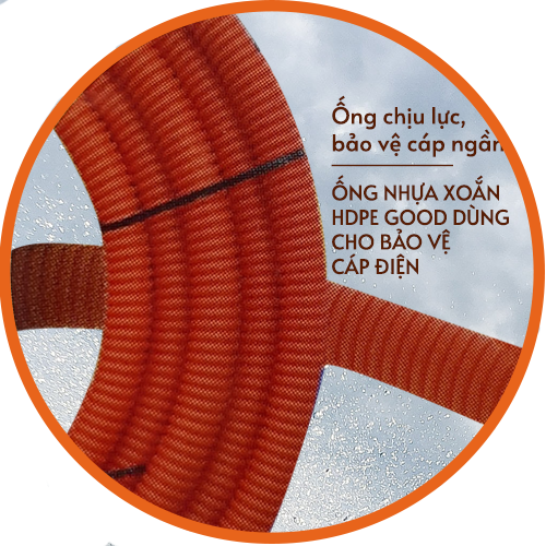Ống chịu lực, bảo vệ cáp ngầm - Ống nhựa xoắn HDPE GOOD dùng cho bảo vệ cáp điện